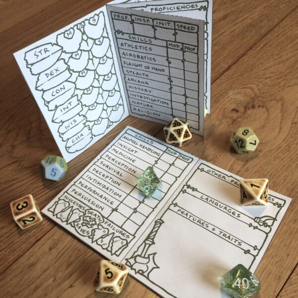 5E Dragonborn Character Sheet Booklet