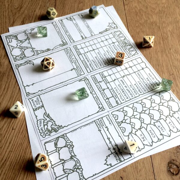 5E Dragonborn Character Sheet Booklet