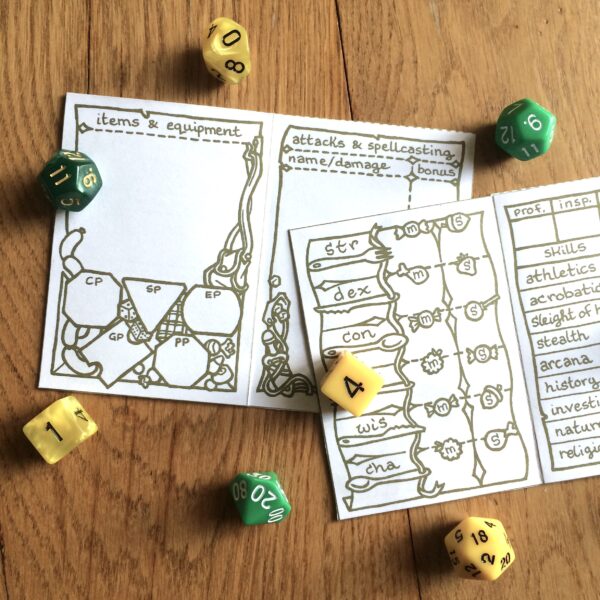 5E halfling charachter sheet booklet