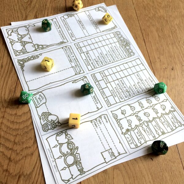 5E halfling charachter sheet booklet