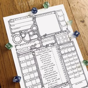 5E Artificer Class Character Sheet