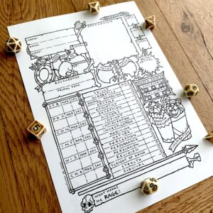 5E Barbarian Character Sheet