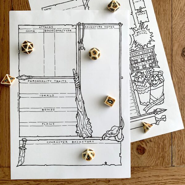 5E Barbarian Character Sheet - Image 4