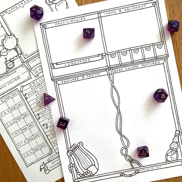 5E Bard Character Sheet - Image 3