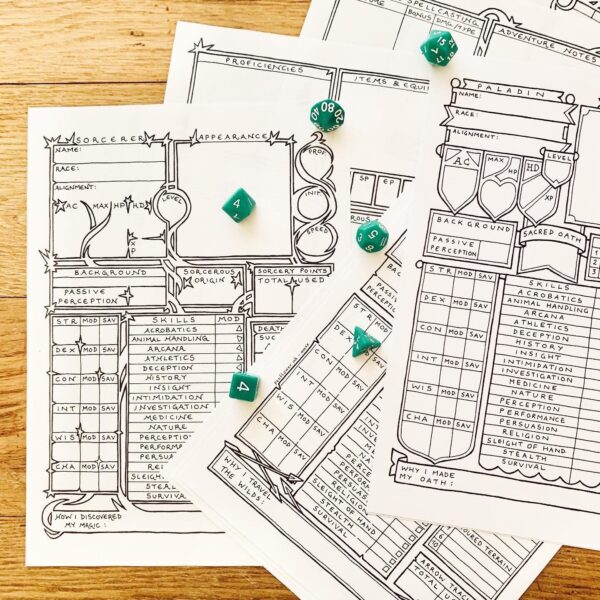 5E Class-Specific Character Sheet Set (Core Classes) - Image 2