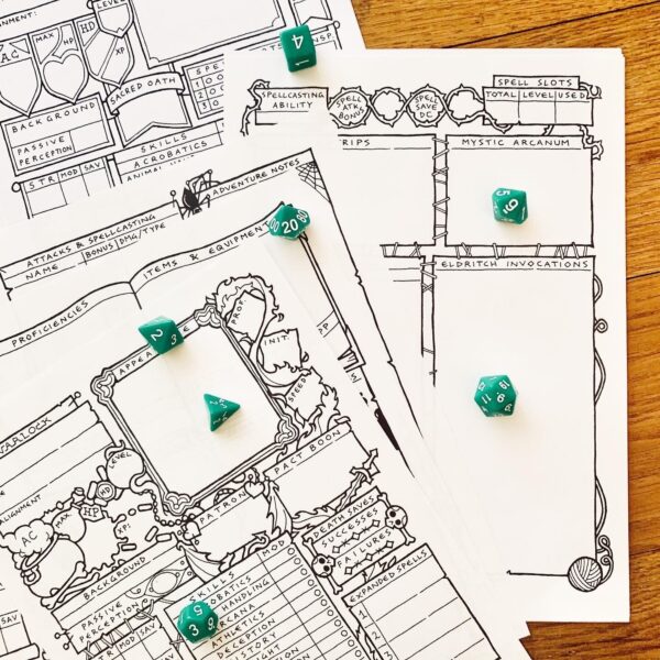 5E Class-Specific Character Sheet Set (Core Classes) - Image 3