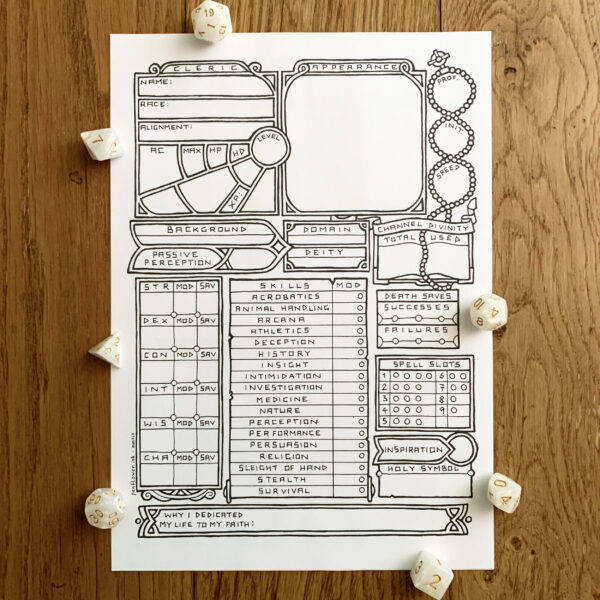 5E Cleric Character Sheet - Image 5