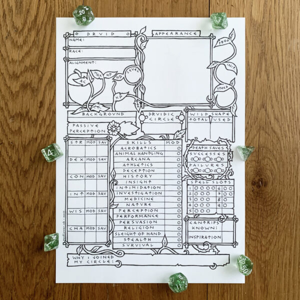 5E Druid Character Sheet - Image 5