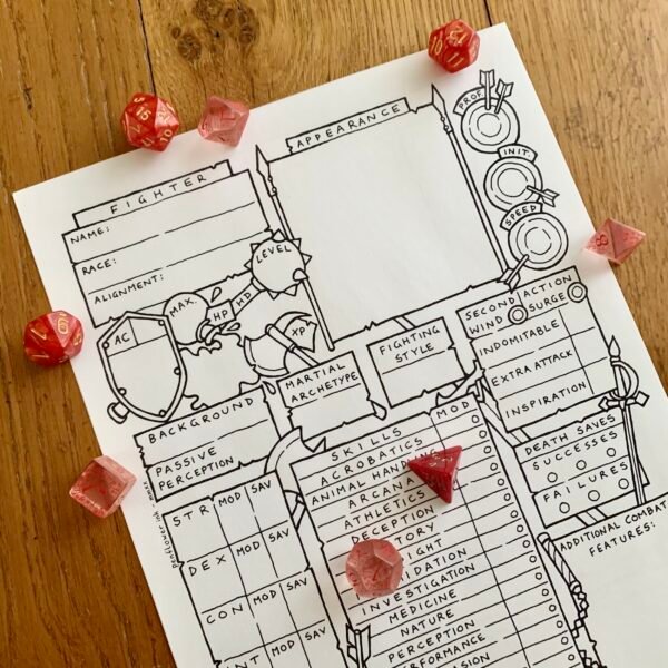 5E Fighter Character Sheet