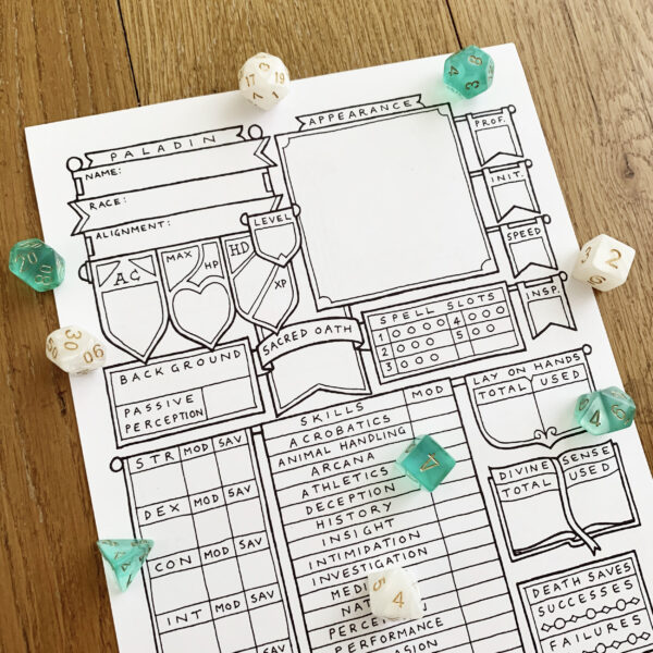 5E Paladin Character Sheet