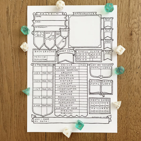 5E Paladin Character Sheet - Image 2