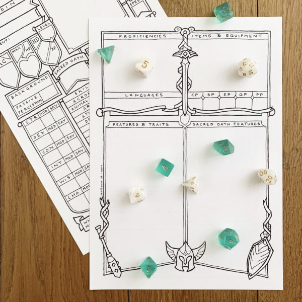 5E Paladin Character Sheet - Image 5