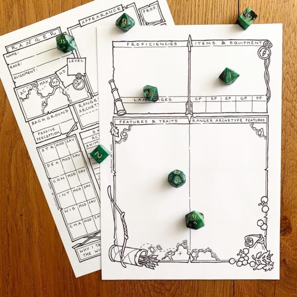 5E Ranger Character Sheet - Image 3