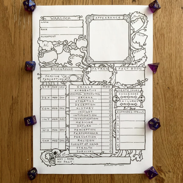 5E Warlock Character Sheet - Image 5