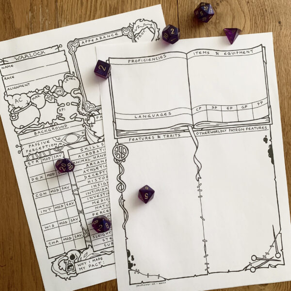 5E Warlock Character Sheet - Image 2
