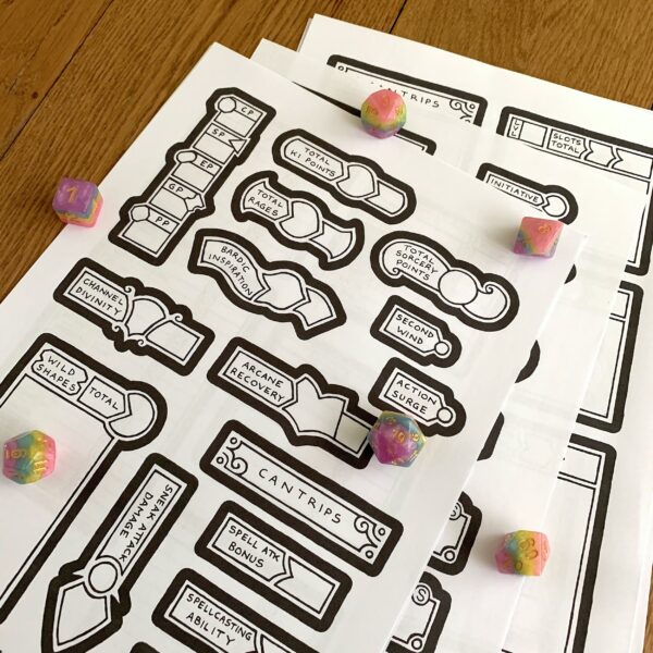 Modular 5E Character Sheet Pack (Printable) - Image 6