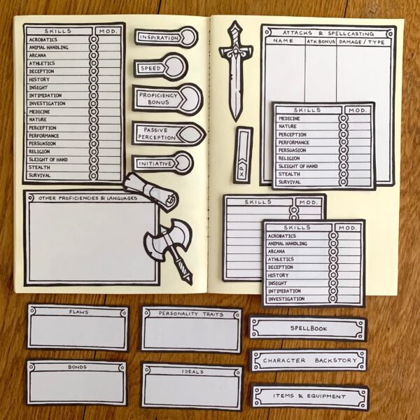 Modular 5E Character Sheet Pack (Printable) - Image 4