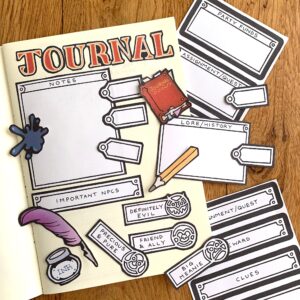 Modular Notekeeper Pack Printed and laid out in a notebook