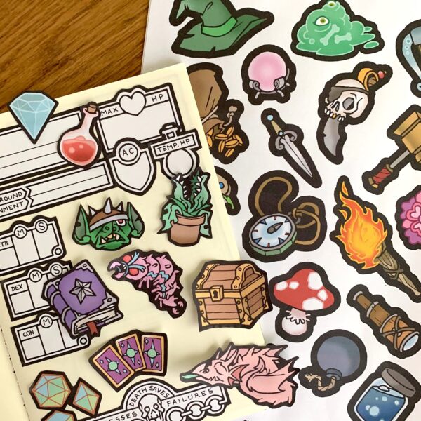 Fantasy RPG Decorative Stickers