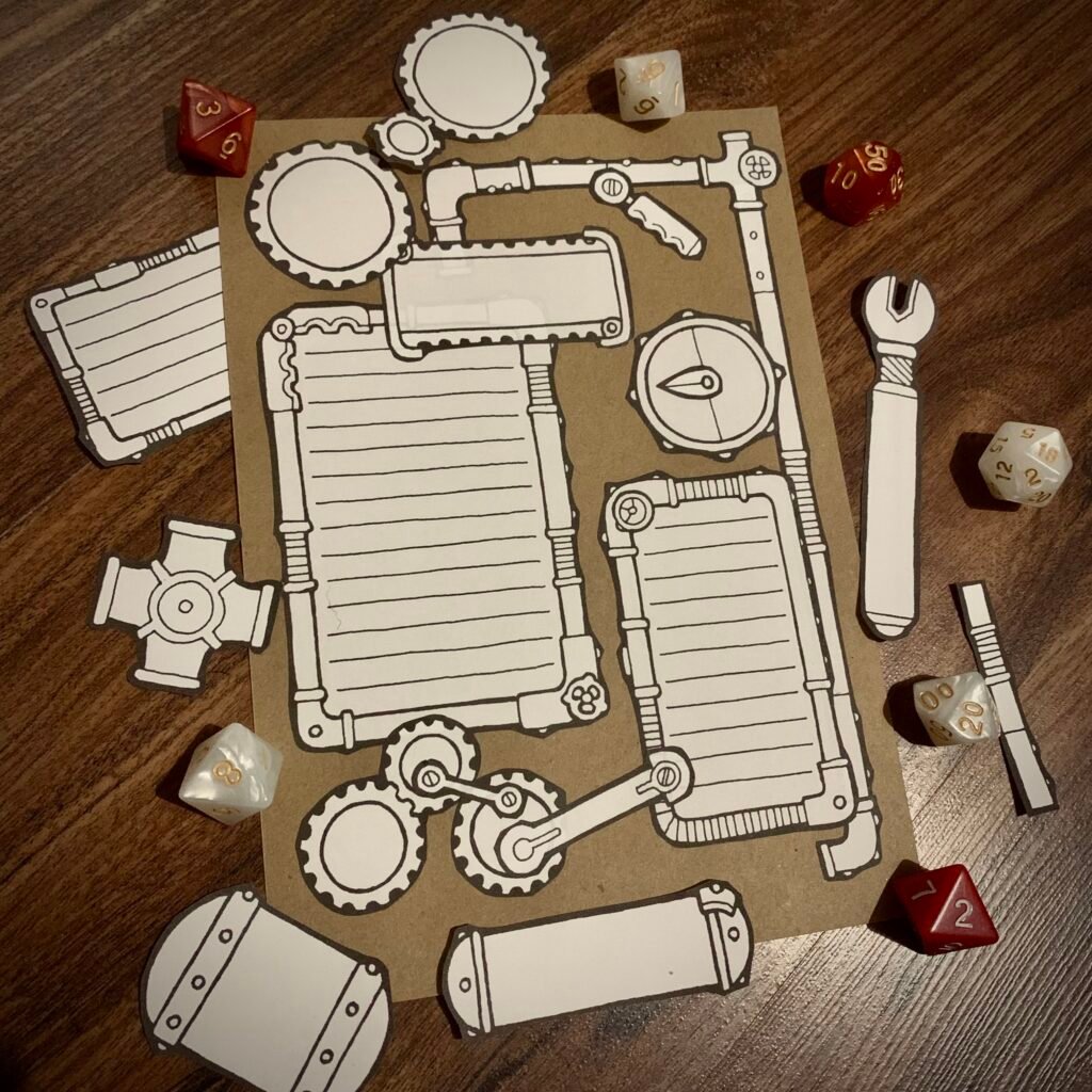 Modular Character Sheet Steampunk Expansion Printable