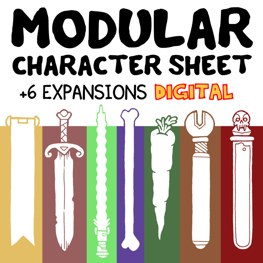 Modular Character Sheet Full Set Digital