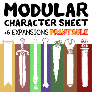 Modular Character Sheet (Printable) - Full Set