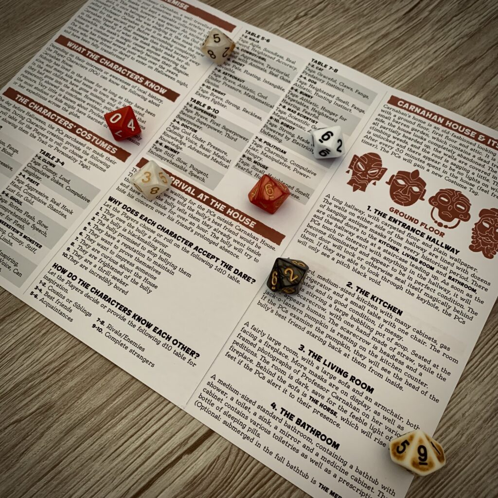 photo of the printed out trifold, side 2.
